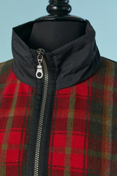 Wool Tartan jacket with black nylon collar Le Jean MARITHÉ & FRANÇOIS GIRBAUD