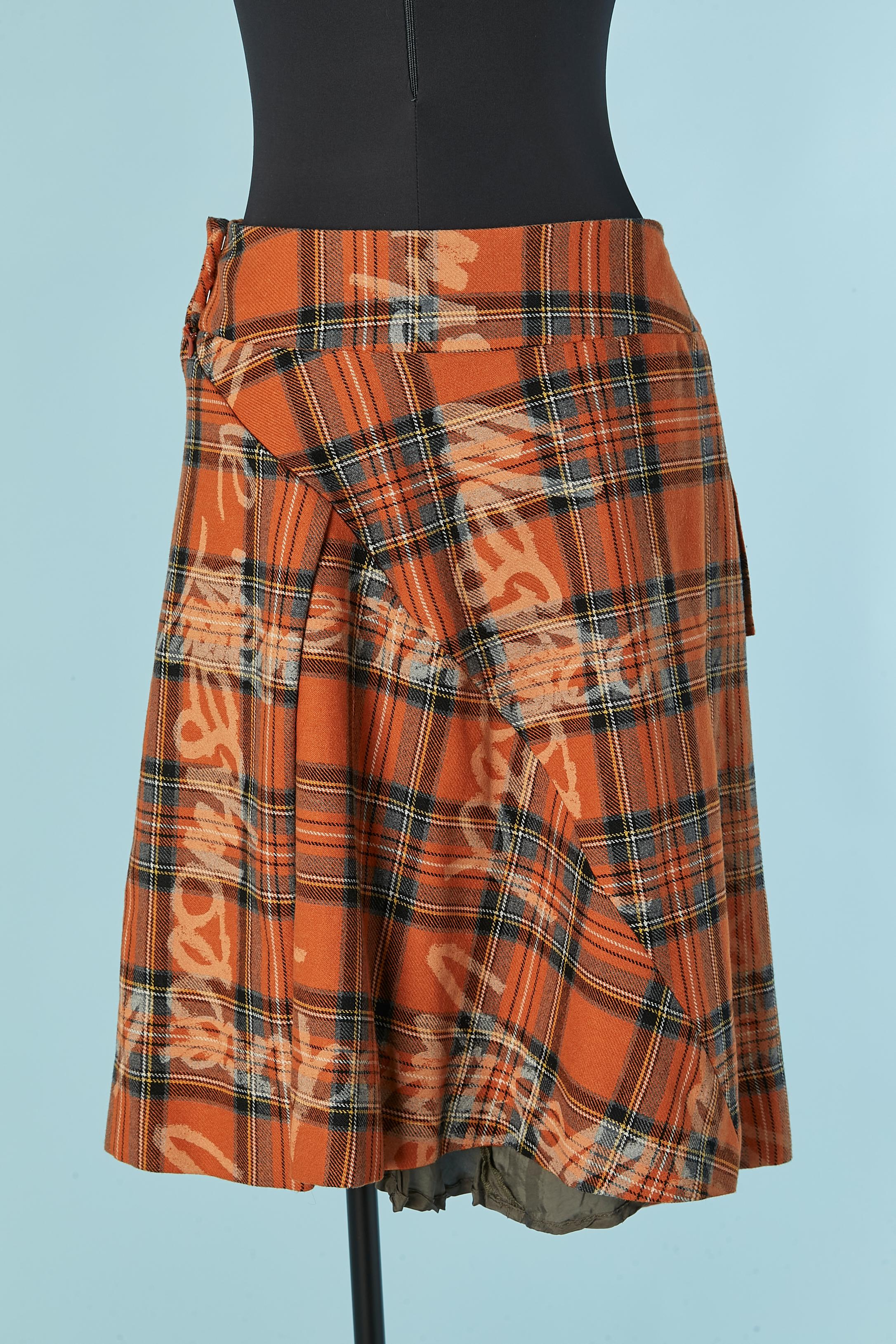 Schottenrock aus Wolle mit Schriftzug VIVIENNE WESTWOOD RED LABEL Damen im Angebot