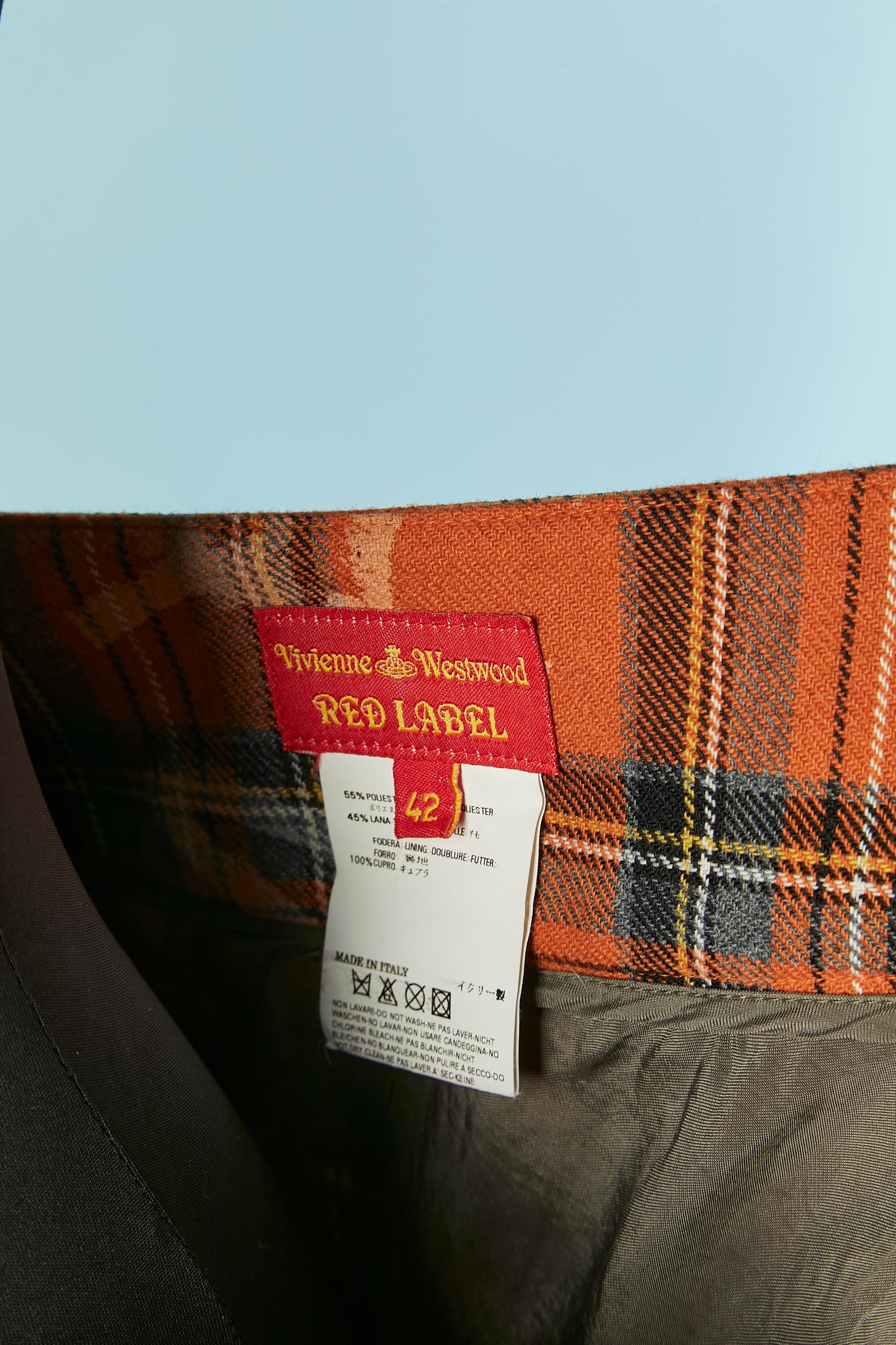 Schottenrock aus Wolle mit Schriftzug VIVIENNE WESTWOOD RED LABEL im Angebot 1