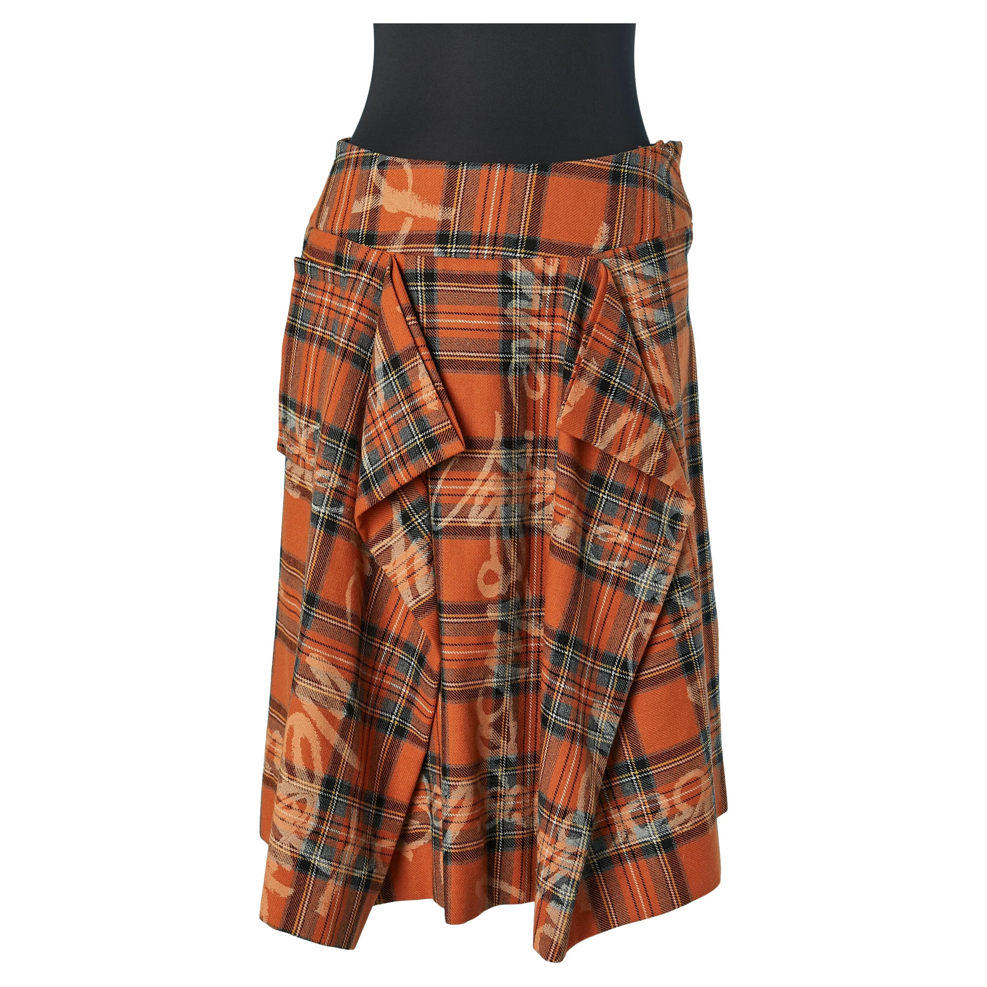 Schottenrock aus Wolle mit Schriftzug VIVIENNE WESTWOOD RED LABEL im Angebot