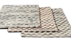 Texturierter Wollteppich, gewebtes Design, Made-to-Order, Indien, 120x96"