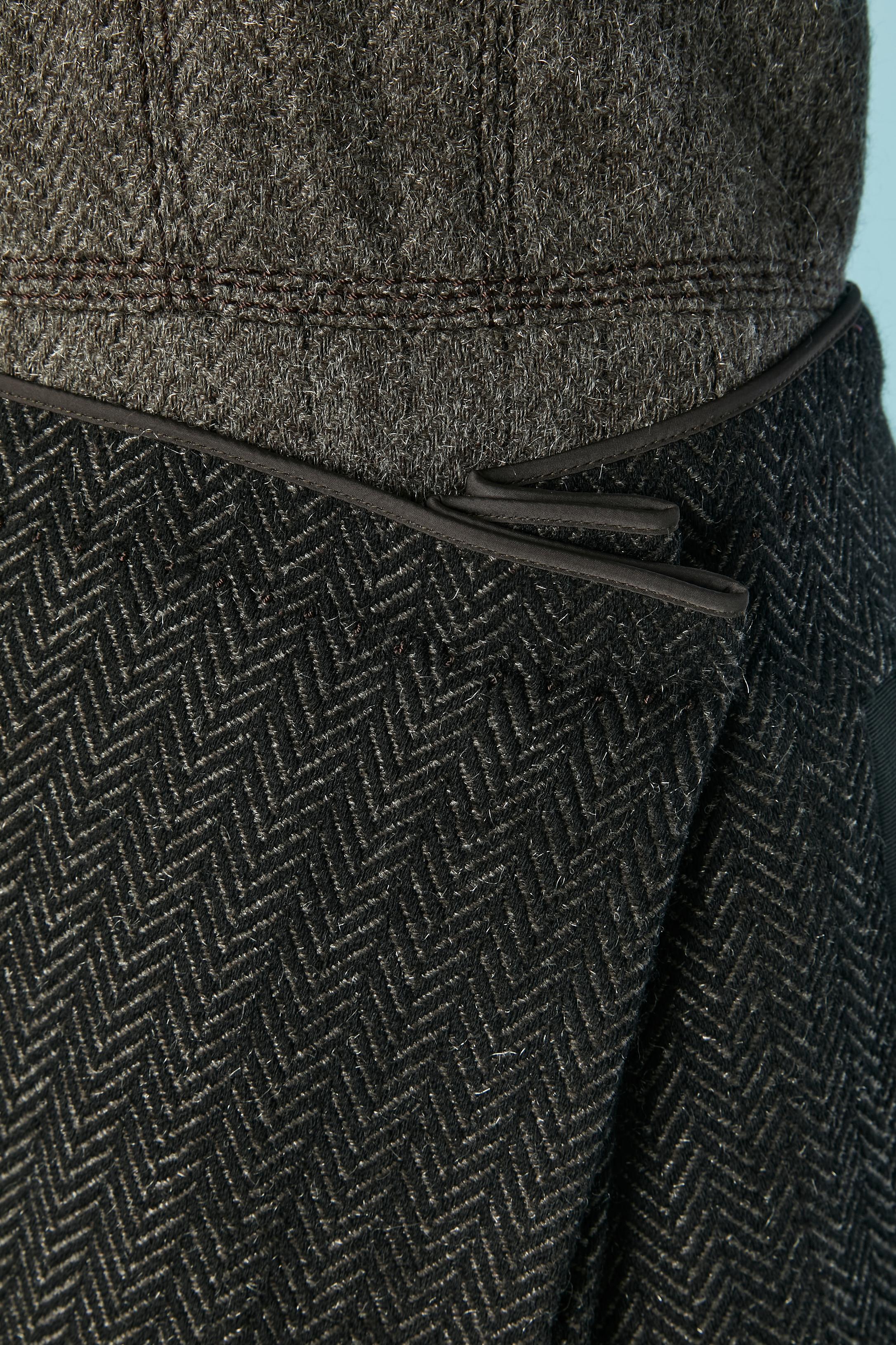 Trompe l'Oeil Kleid aus Wolle LOUIS VUITTON (Schwarz) im Angebot