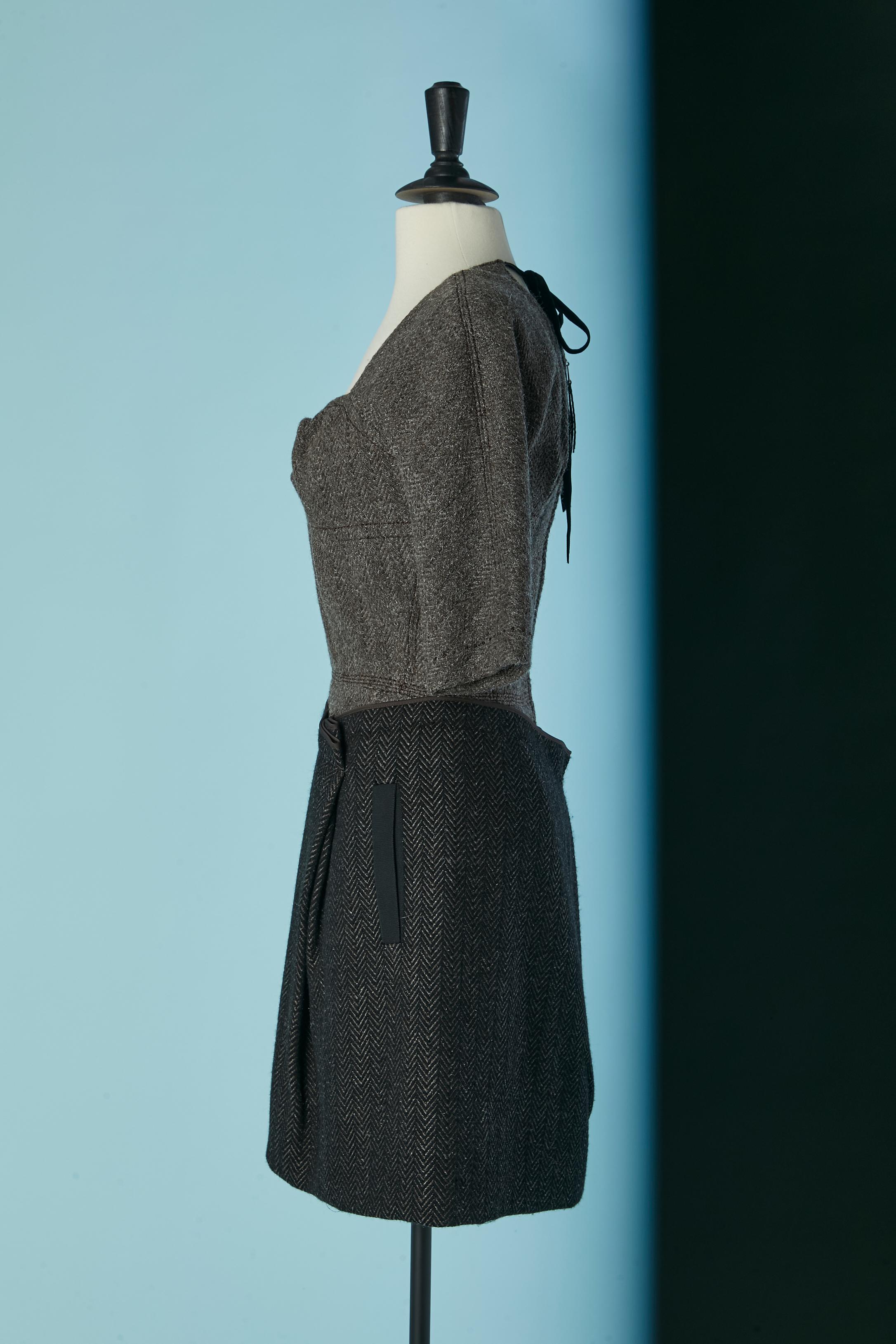 Trompe l'Oeil Kleid aus Wolle LOUIS VUITTON im Angebot 1