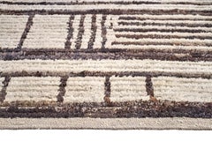 Wool Tulu Rug in Espresso Geometric Pattern
