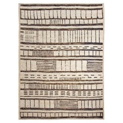 Wool Tulu Rug in Espresso Geometric Pattern