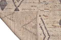 Wool Tulu Rug in Gray Diamond Pattern
