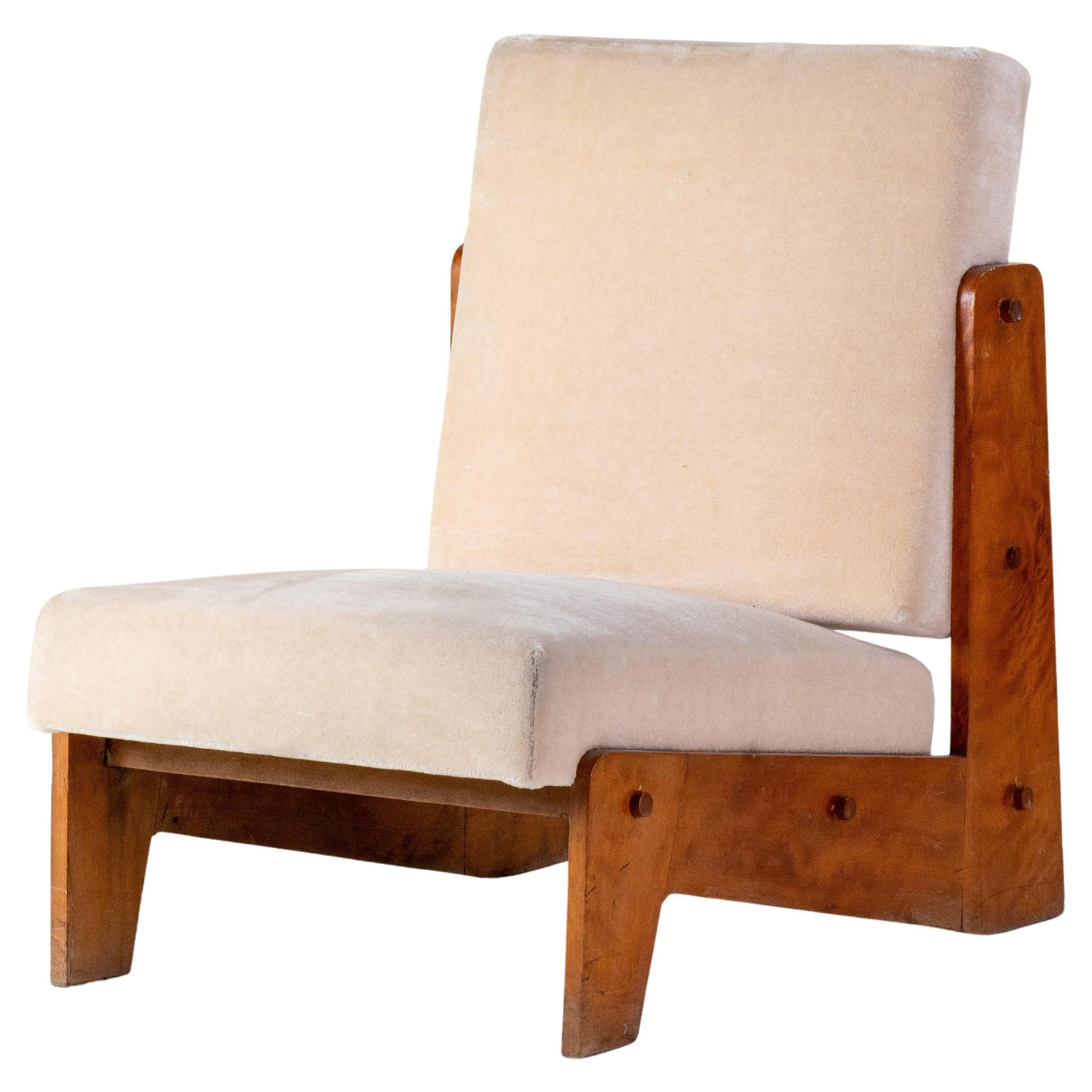 "Känguru-Sessel aus Wollsamt" Vintage im Angebot