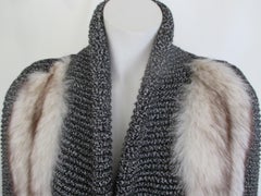 Wool White Fox Fur Coat Vest