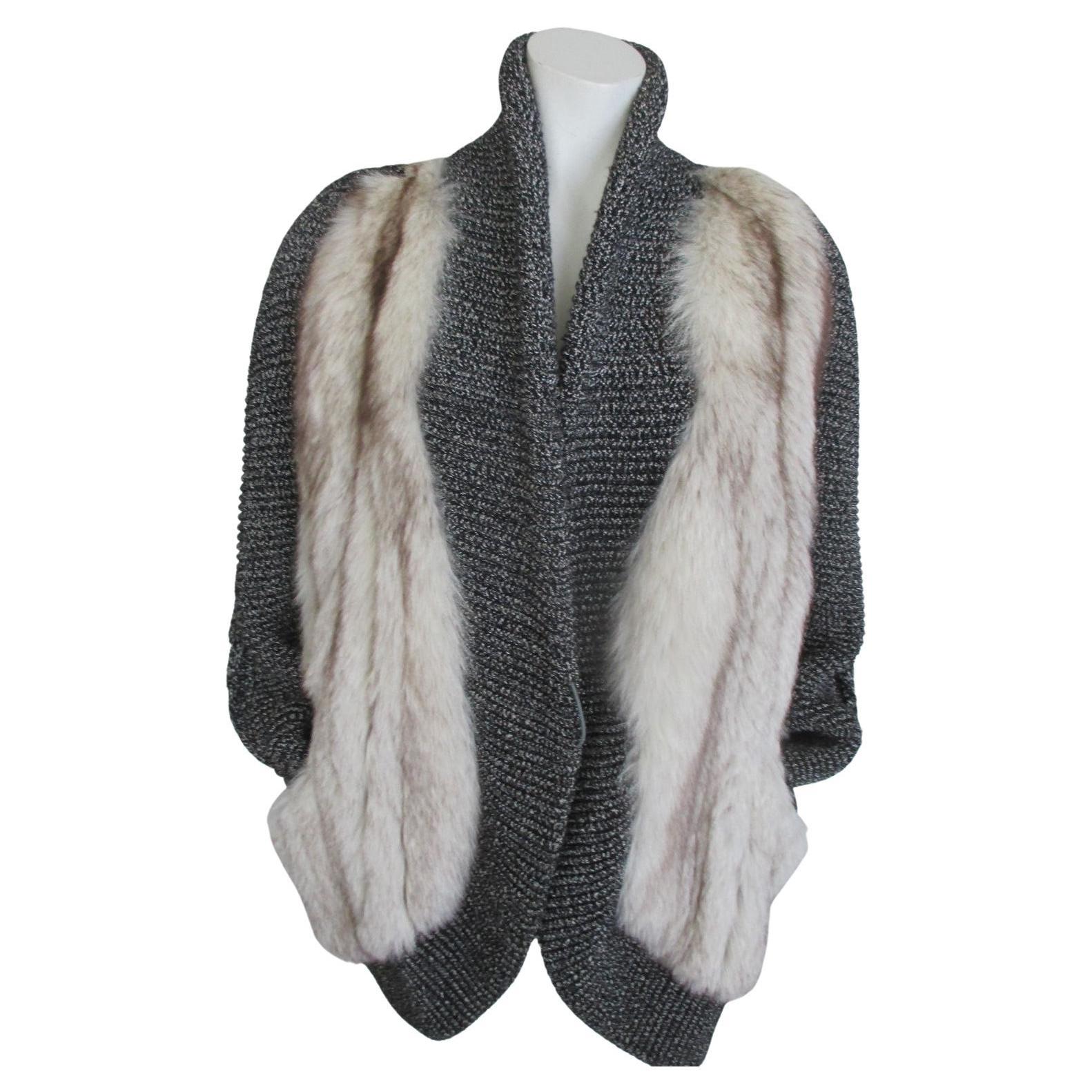 Wool White Fox Fur Coat Vest
