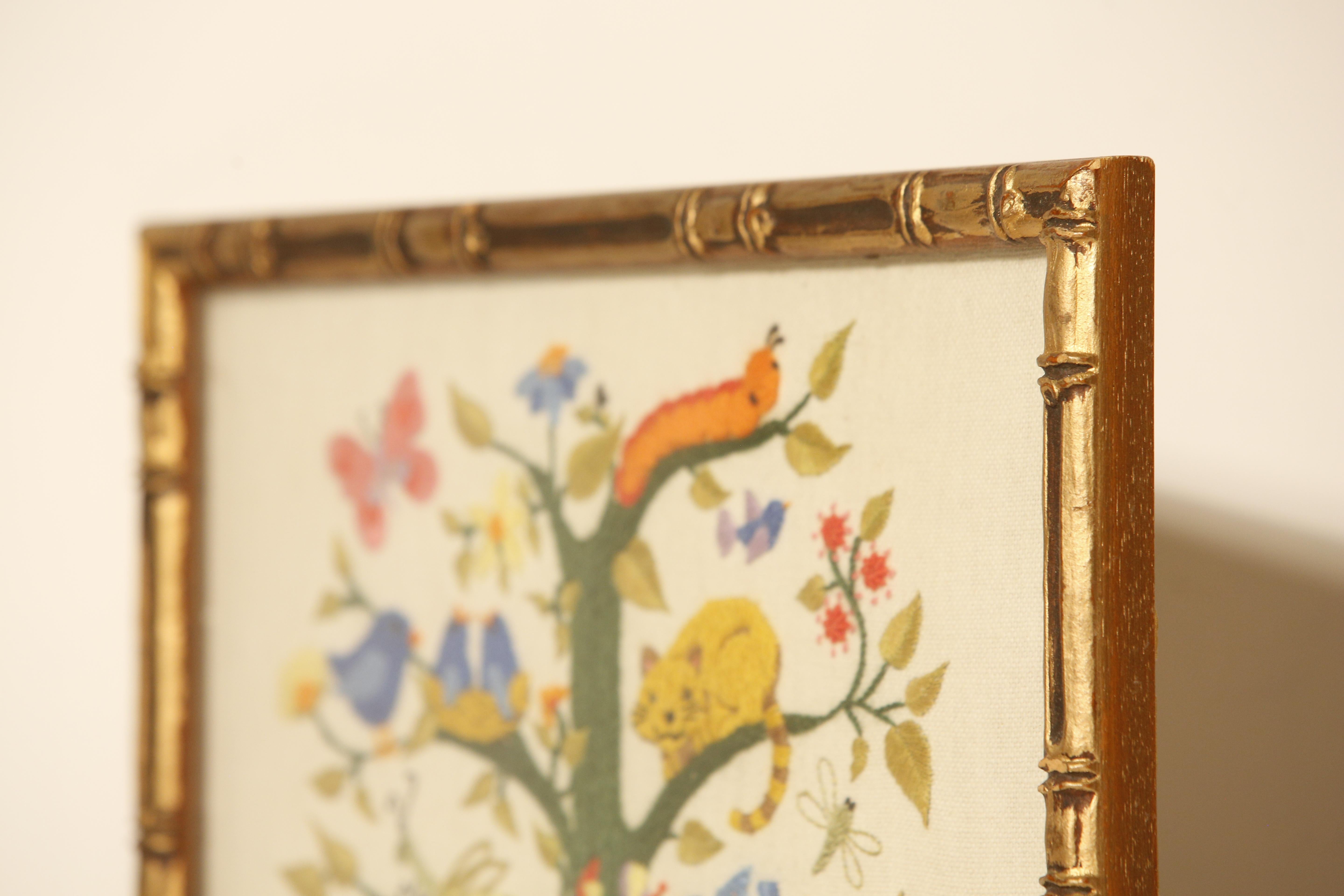 Wool Work Folk Art Embroidery Tree of Life 2