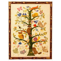 Wool Work Folk Art Embroidery Tree of Life