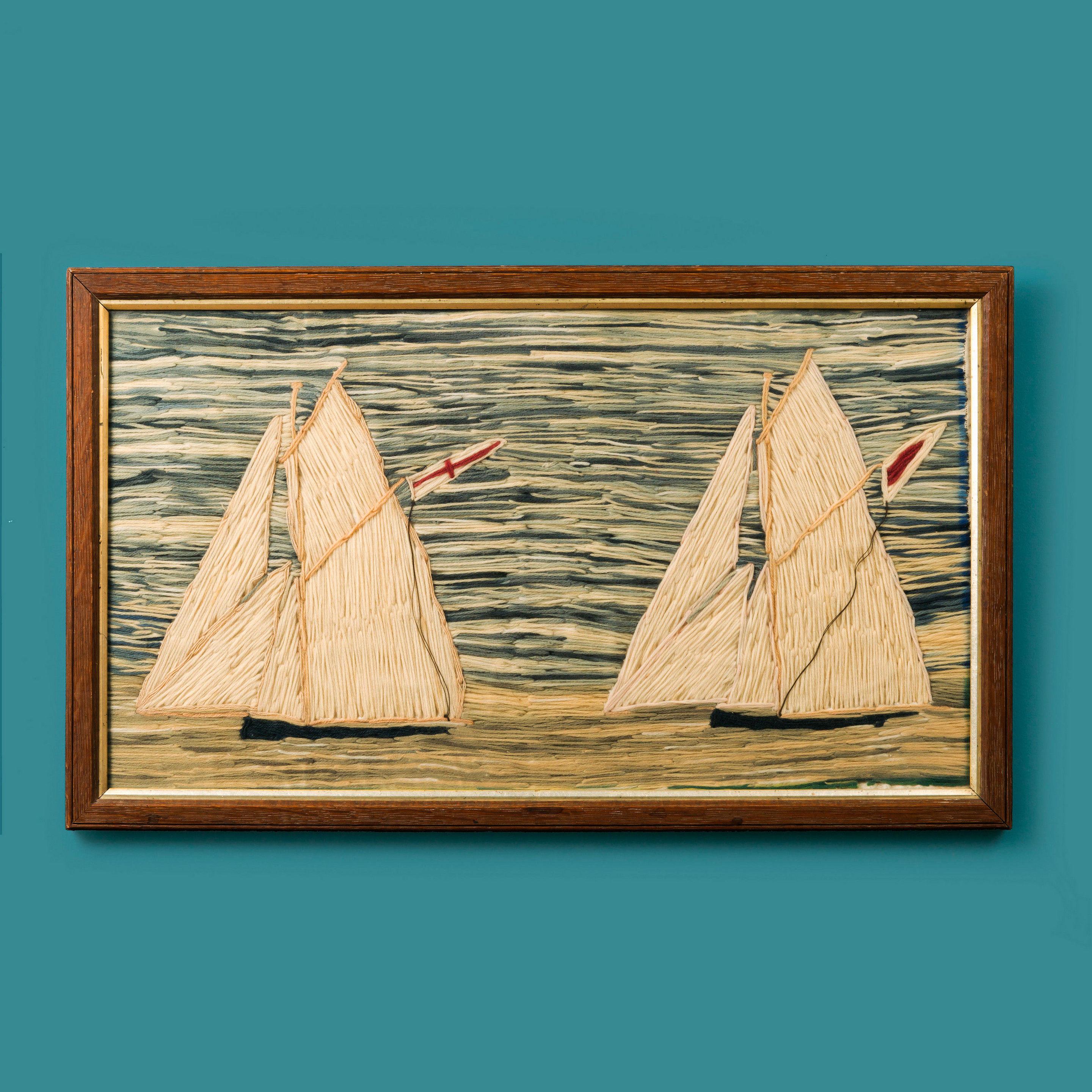Picture of Two Gaff Rigged Cutters aus Wolle (Englisch) im Angebot