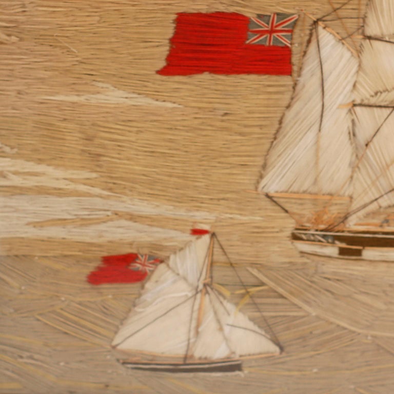 Wool Work 'Woolie' Needlepoint Embroidery of the British Ship Amelia ...