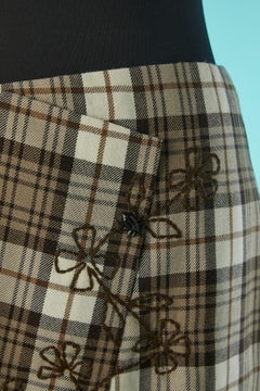 Wool wrap skirt with tartan pattern Moschino Cheap& Chic