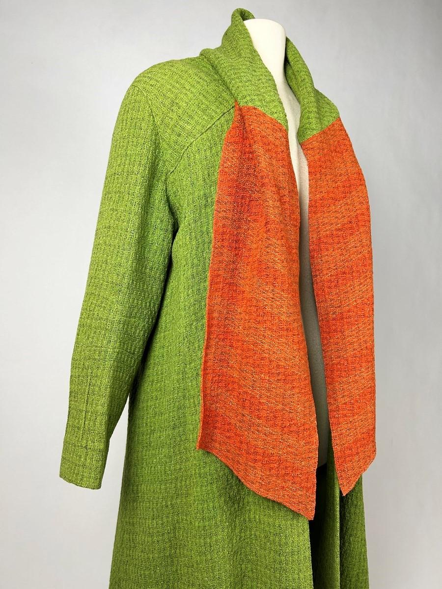 Woolen knitted coat by Jeanne Lanvin Haute Couture N° 44070 - Paris Summer 1934 For Sale 10