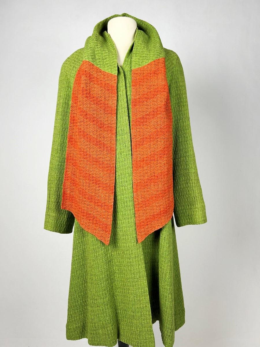 Woolen knitted coat by Jeanne Lanvin Haute Couture N° 44070 - Paris Summer 1934 For Sale 1