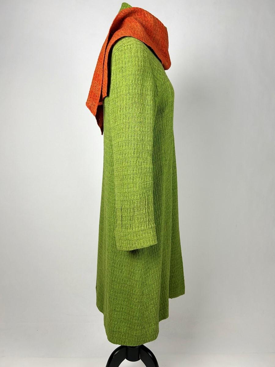 Woolen knitted coat by Jeanne Lanvin Haute Couture N° 44070 - Paris Summer 1934 For Sale 5