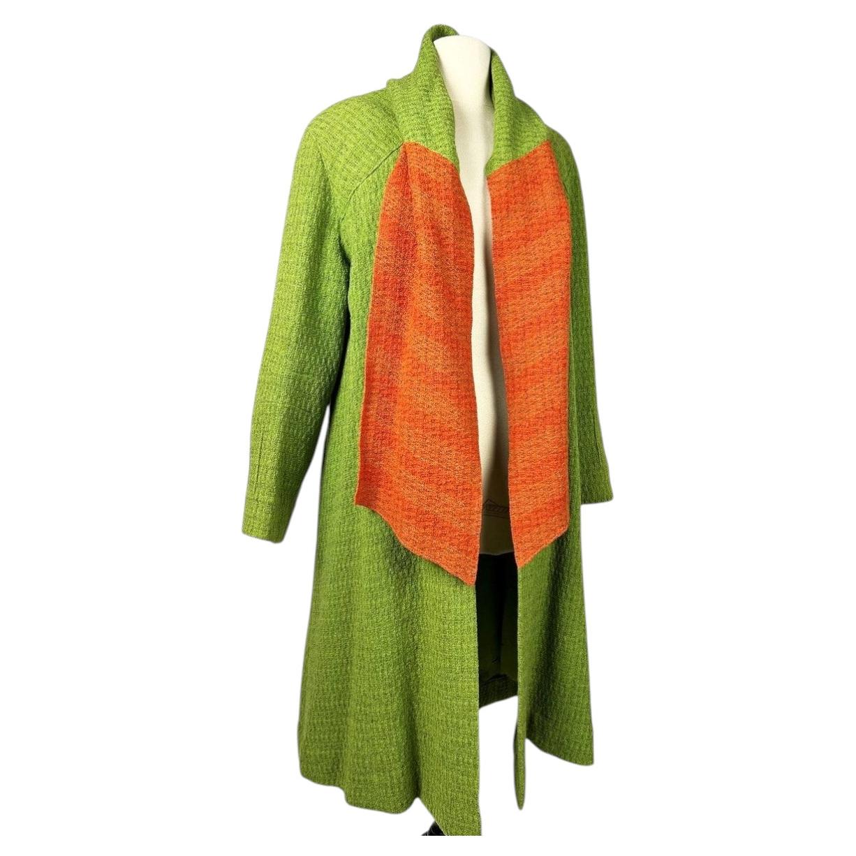 Woolen knitted coat by Jeanne Lanvin Haute Couture N° 44070 - Paris Summer 1934 For Sale