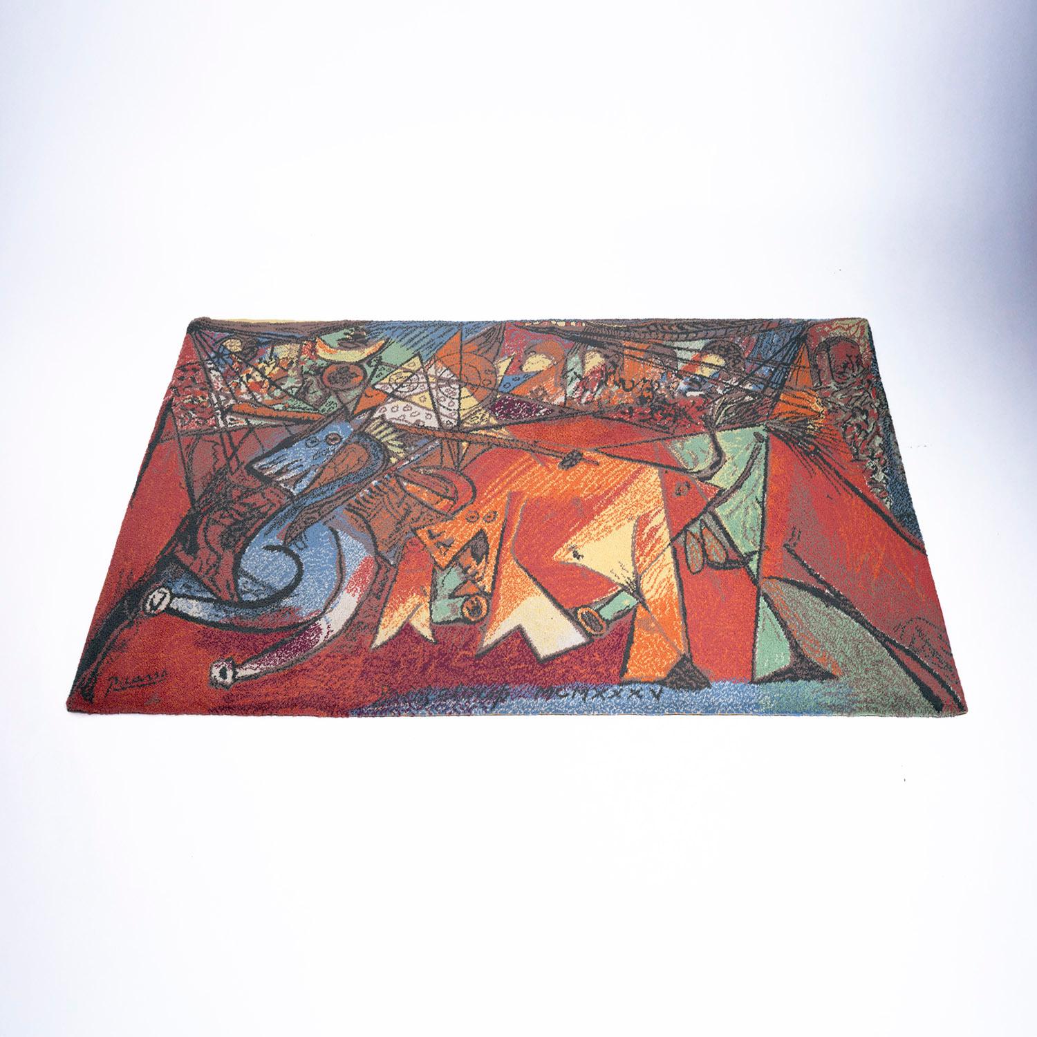 Modern Woolen Pablo Picasso Rug “Run of the Bulls” by Ege Axminster carpets, Denmark For Sale