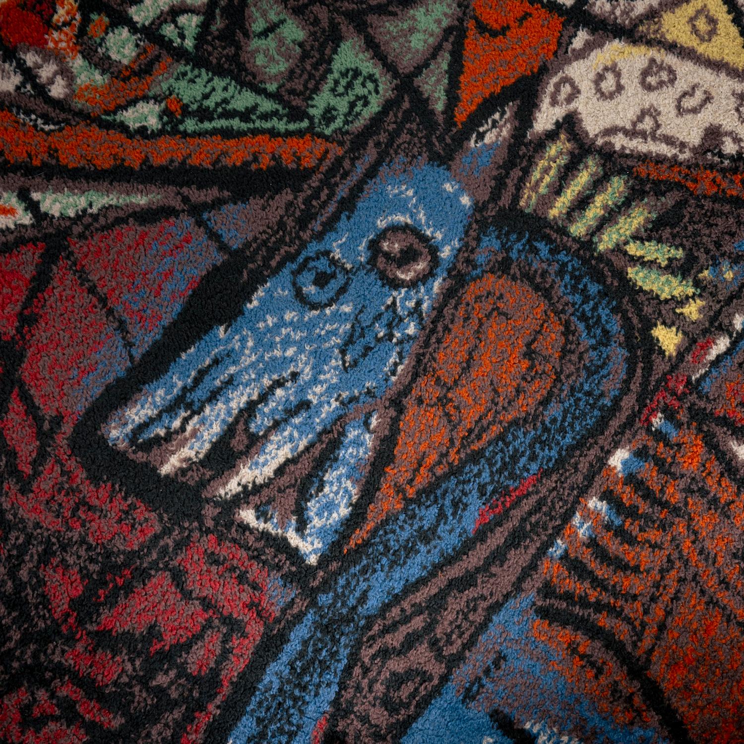 Woolen Pablo Picasso Rug “Run of the Bulls” by Ege Axminster carpets, Denmark In Good Condition For Sale In Zevenaar, NL
