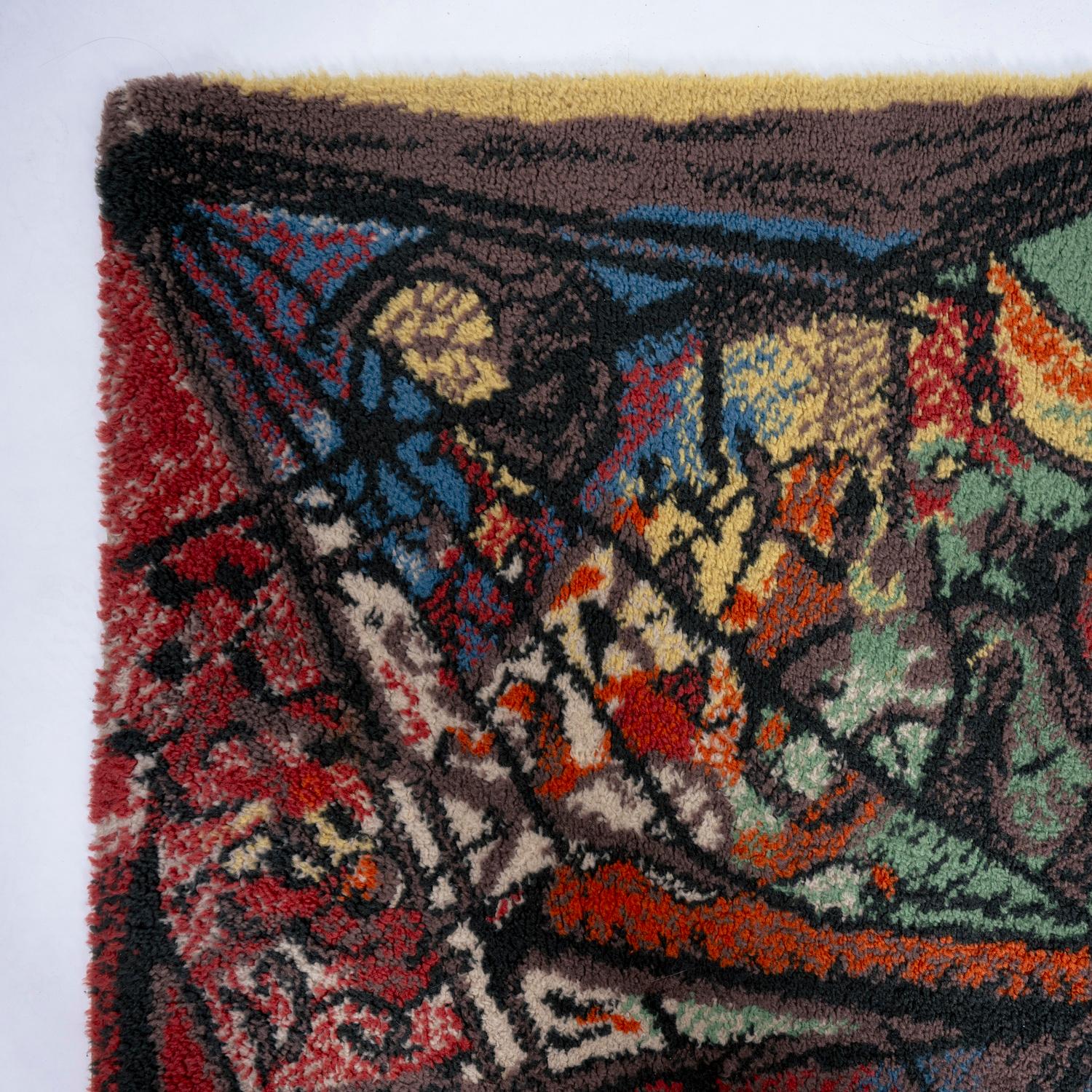Woolen Pablo Picasso Rug “Run of the Bulls” by Ege Axminster carpets, Denmark For Sale 2