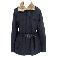 Woolrich Black Thermolite Trench Goose Down Coat 2000s