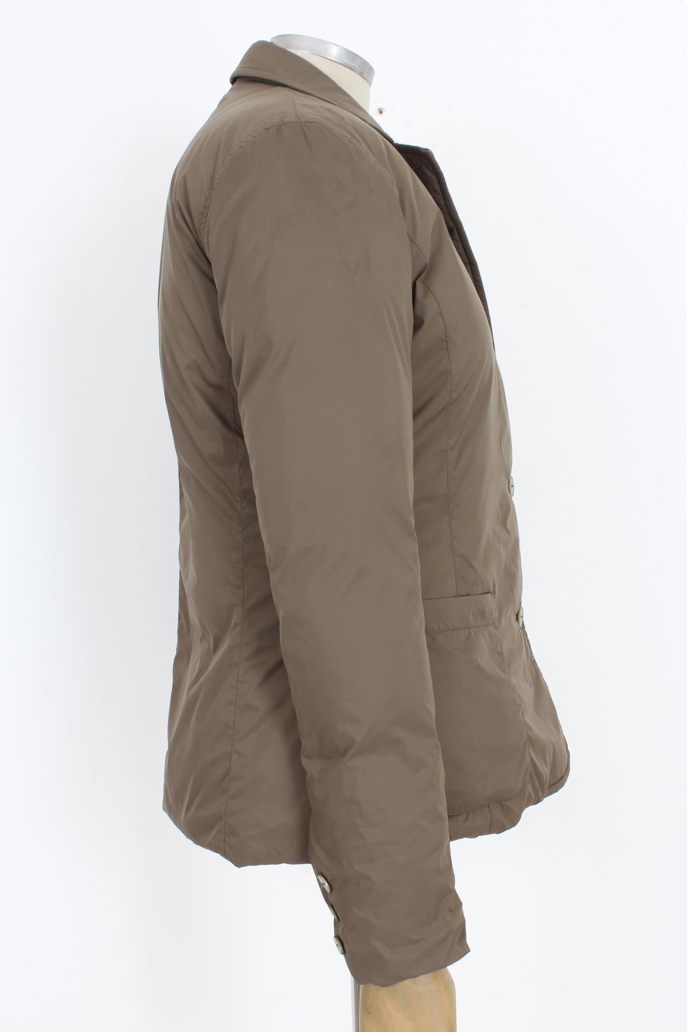 Black Woolrich Brown Goose Down Jacket 2000s For Sale