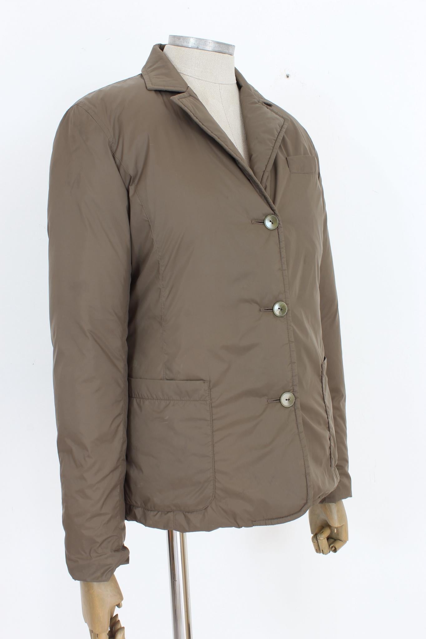 Woolrich Brown Goose Down Jacket 2000s In Excellent Condition For Sale In Brindisi, Bt