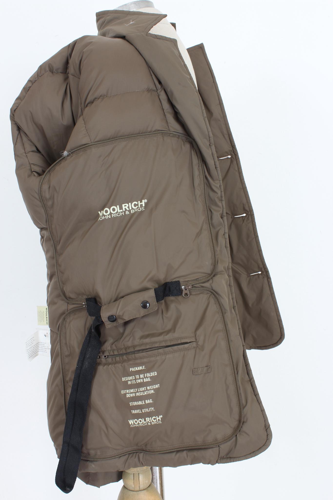 Woolrich Brown Goose Down Jacket 2000s For Sale 2