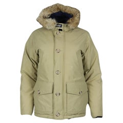 Woolrich Hooded Reversible Fur Trimmed Quilted Shell Down Jacket Small