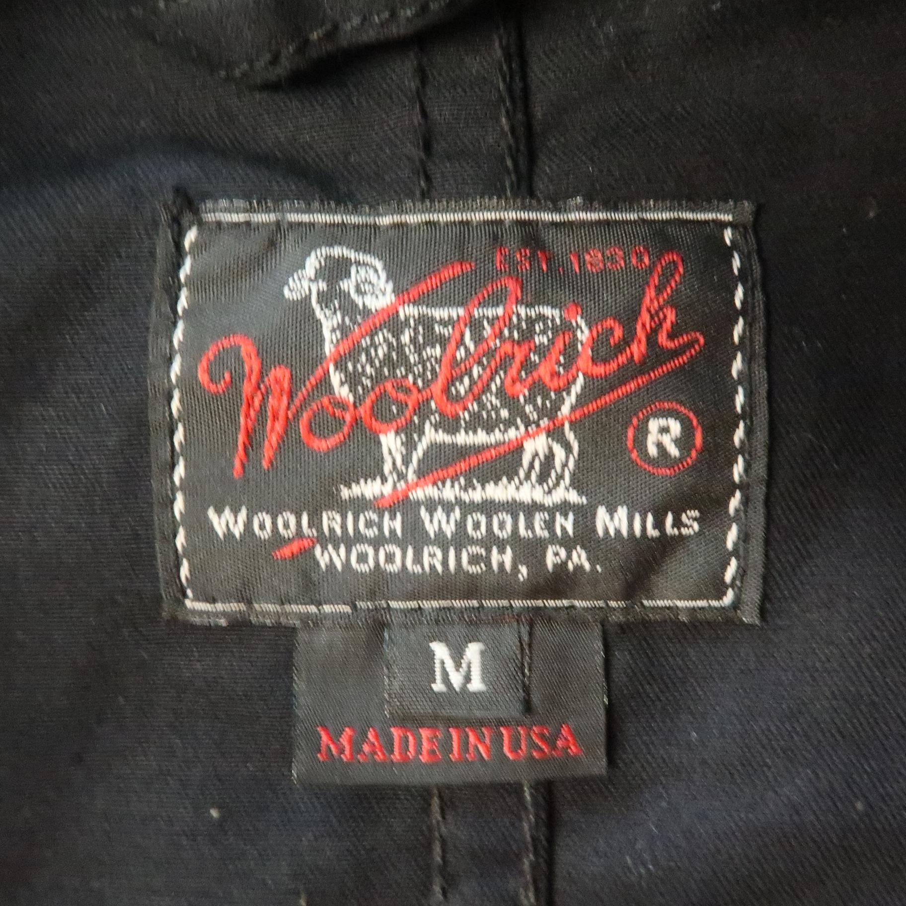 WOOLRICH M Black Solid Cotton Notch Lapel Jacket 5