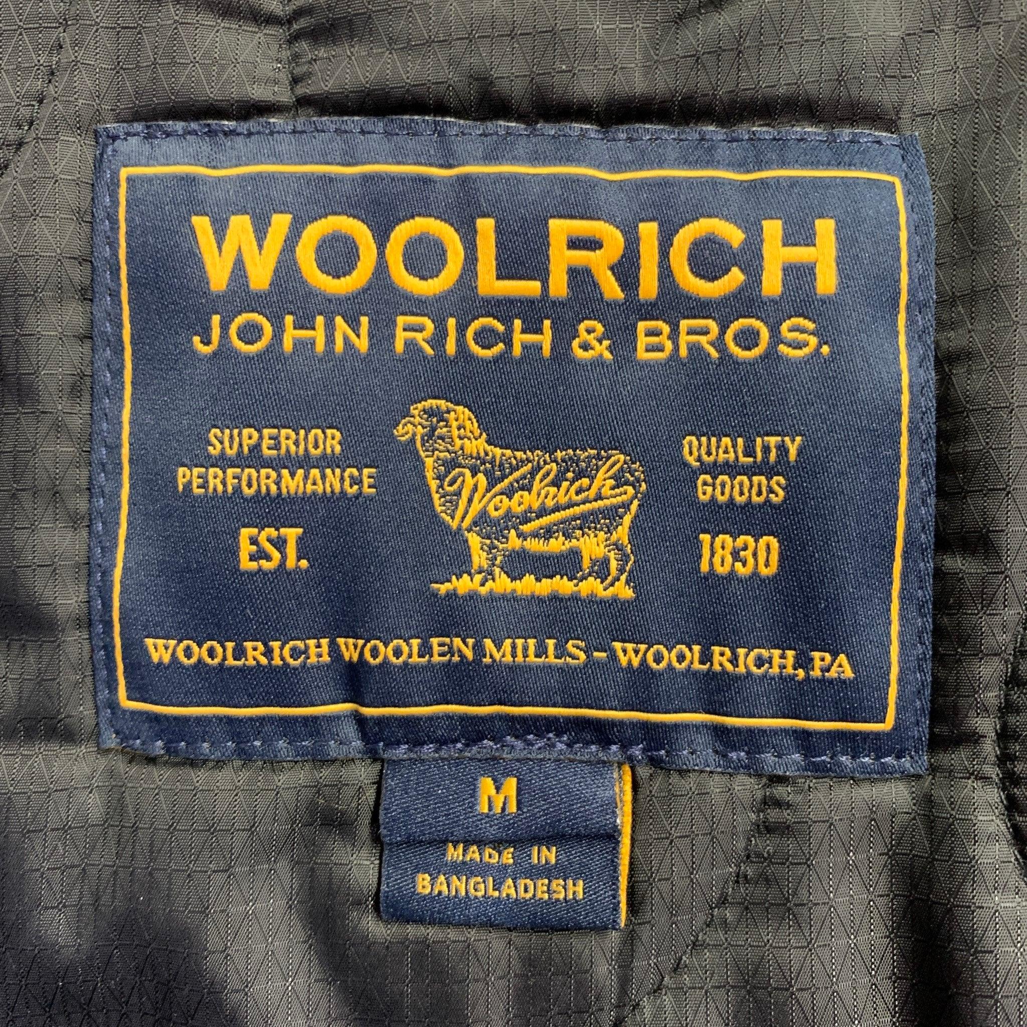 Men's WOOLRICH Size M Grey Nylon Hooded Jacket