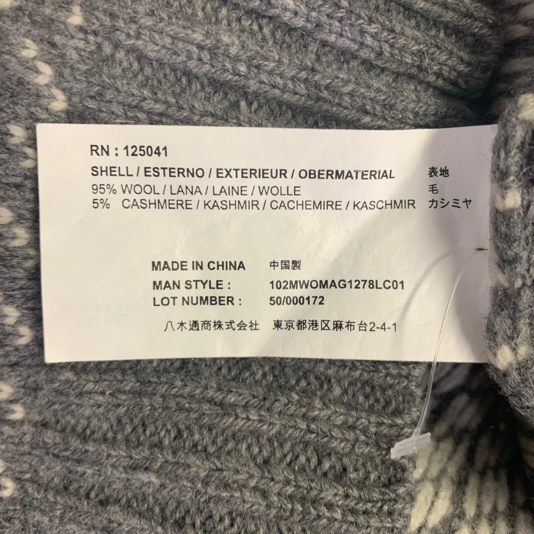 WOOLRICH Chaqueta chal de lana de cachemira nórdica talla S Gris Blanco en venta 3