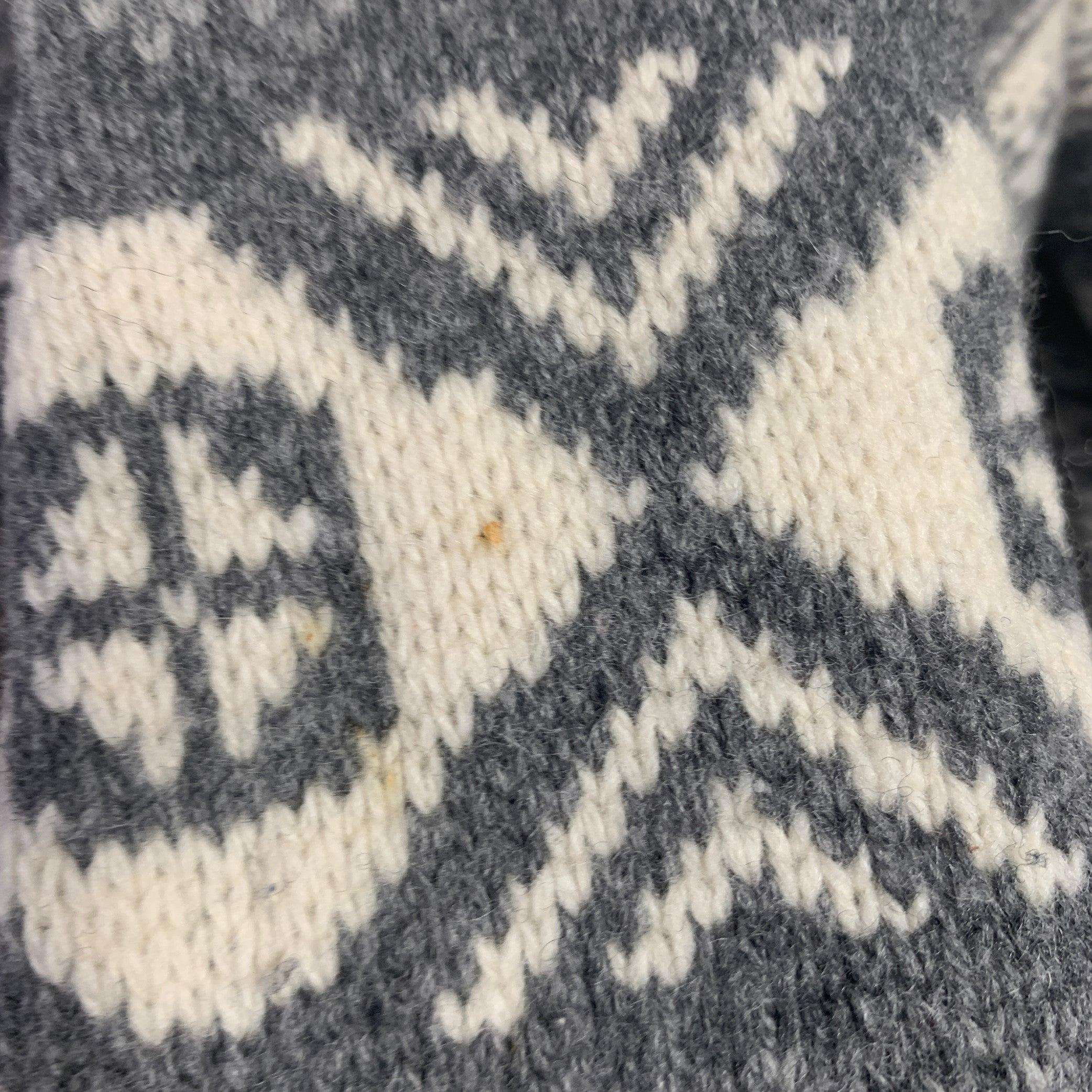 WOOLRICH Chaqueta chal de lana de cachemira nórdica talla S Gris Blanco en venta 5