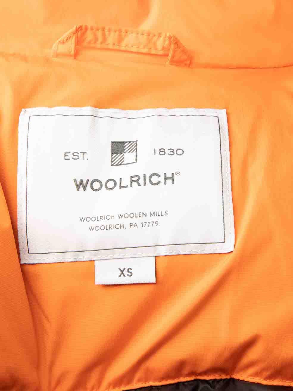 Woolrich Women's Orange Hooded Puffer Jacket 1