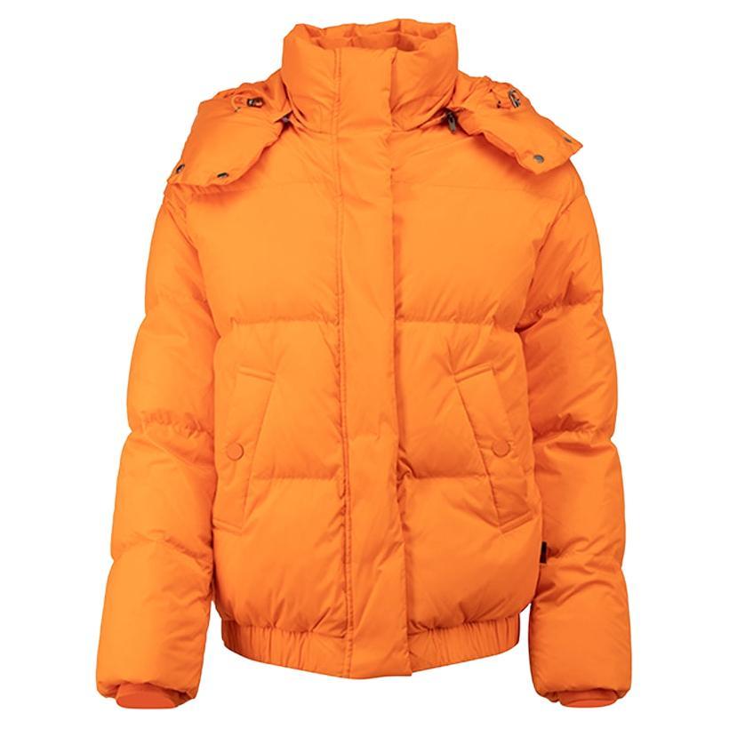 Woolrich Women's Orange Hooded Puffer Jacket