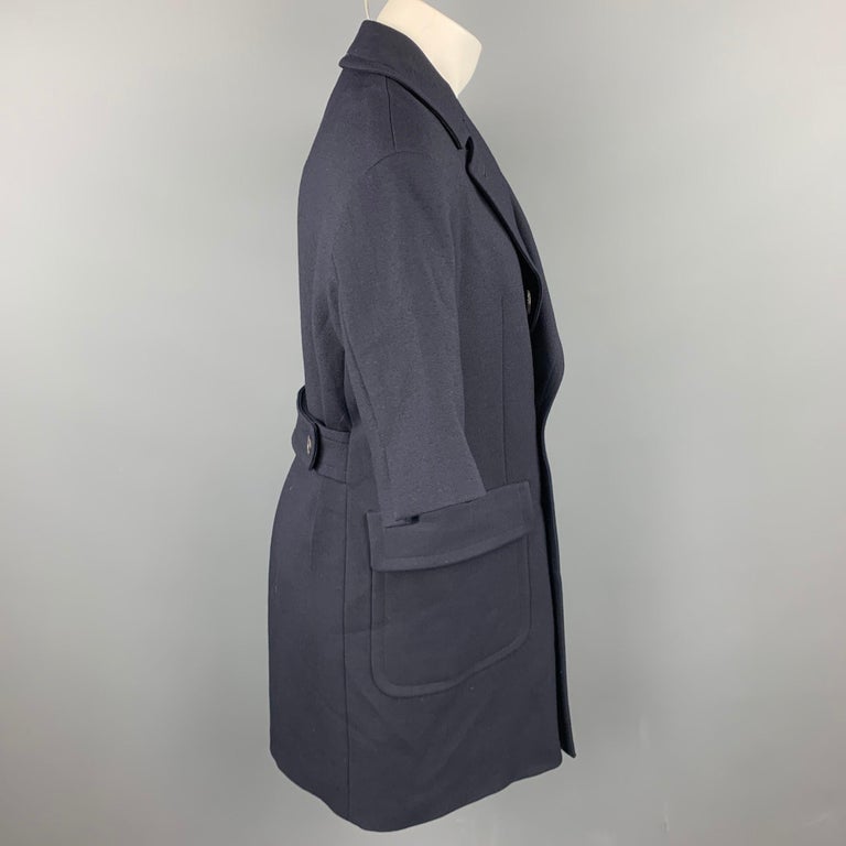 WOOSTER + LARDINI Size 32 Navy Cotton / Flax Cropped Casual Pants