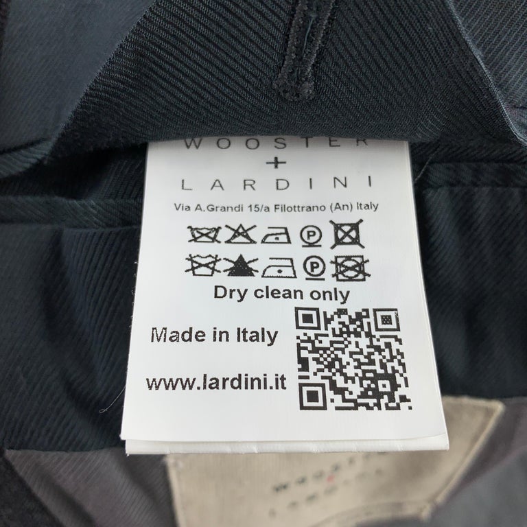 WOOSTER + LARDINI Size 32 Navy Cotton / Flax Cropped Casual Pants main image 0