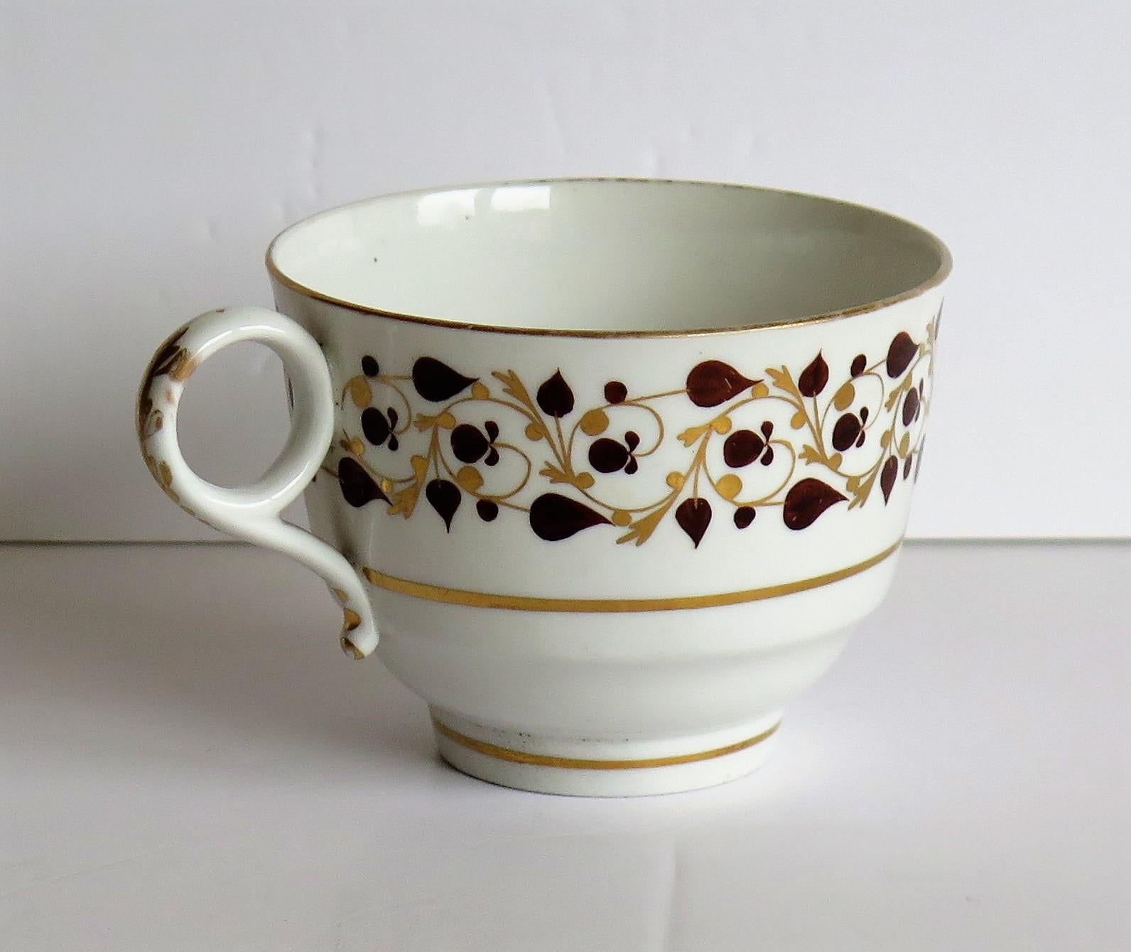 Peint à la main Tasse à thé en porcelaine de Worcester, Flight & Barr Worcester, peinte à la main, vers 1810