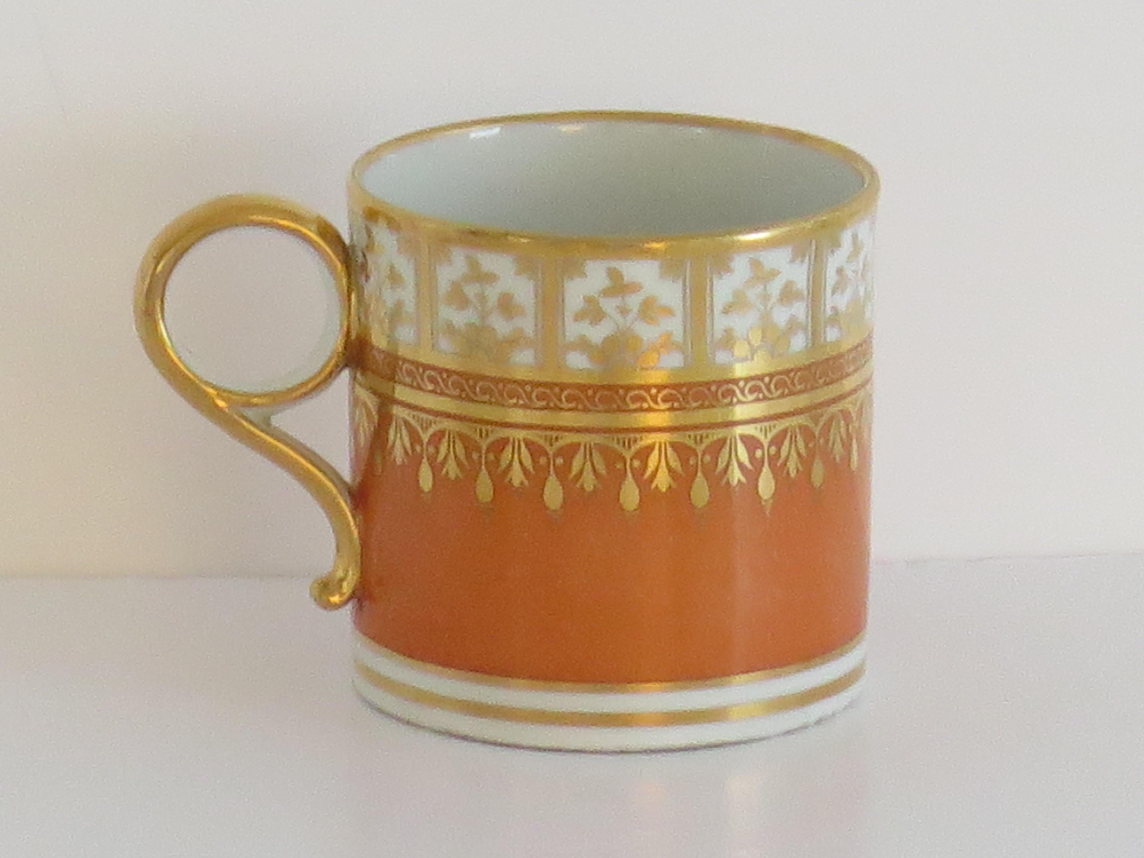 Worcester Barr Period Coffee Can Porcelain Hand Painted, circa 1800 For Sale 3