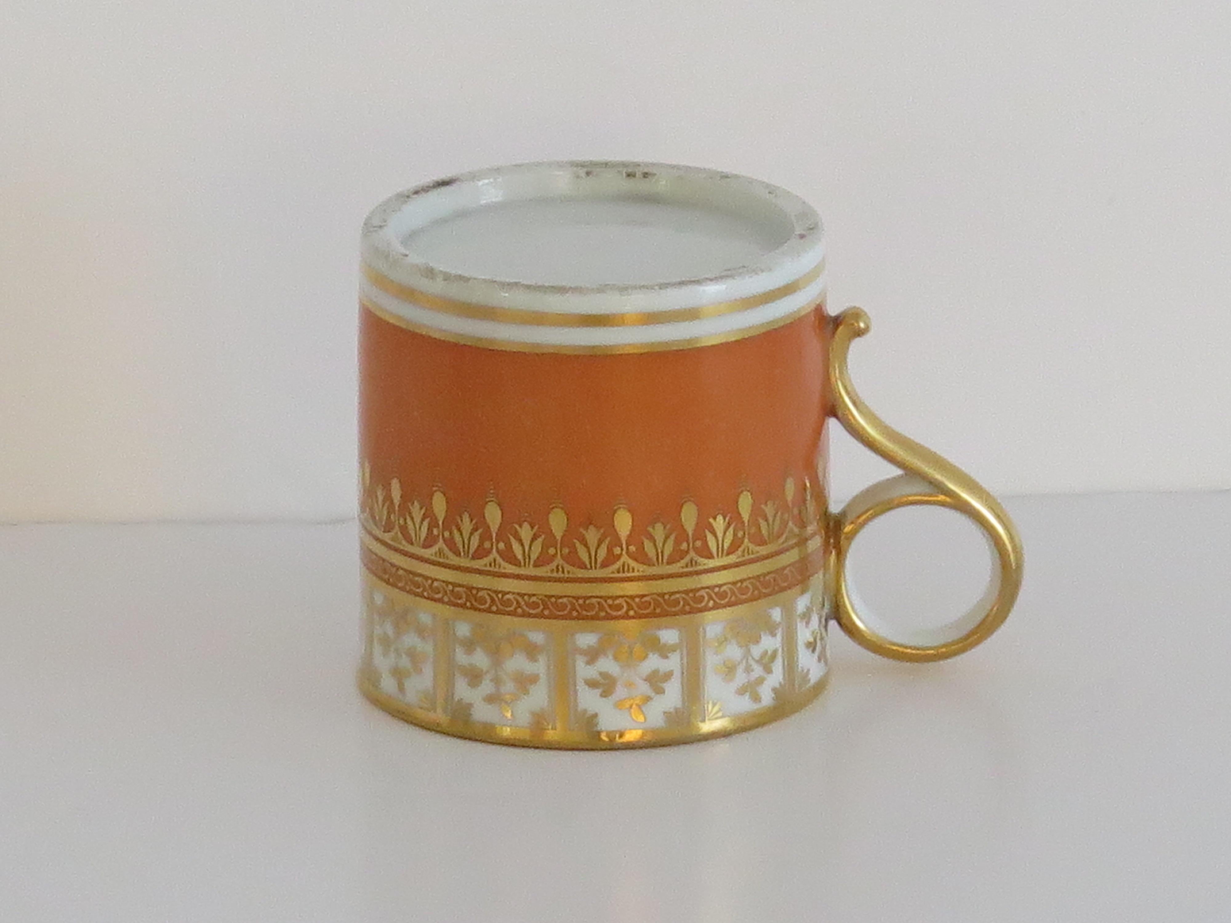 Worcester Barr Period Coffee Can Porcelain Hand Painted, circa 1800 For Sale 6