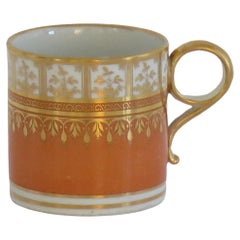 Worcester Barr Period Coffee Can Porcelain Hand Painted, circa 1800