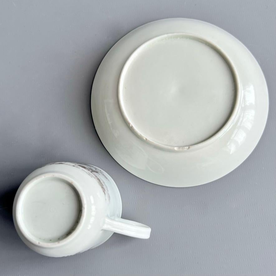 Taza de café Worcester, impresión monocroma en negro 