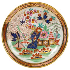 Antique Worcester Fence Pattern Dish Made in England Between 1792-1803