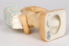 Worcester Grainger, sitzende Affen-Porzellan-Vase, Verschleiß