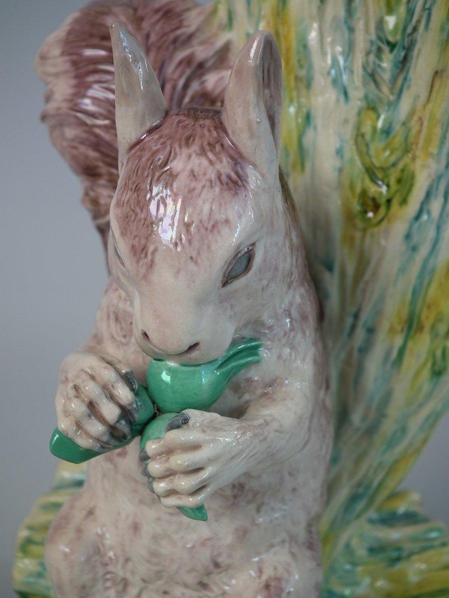 Worcester Majolica Squirrel Figural Vase 3