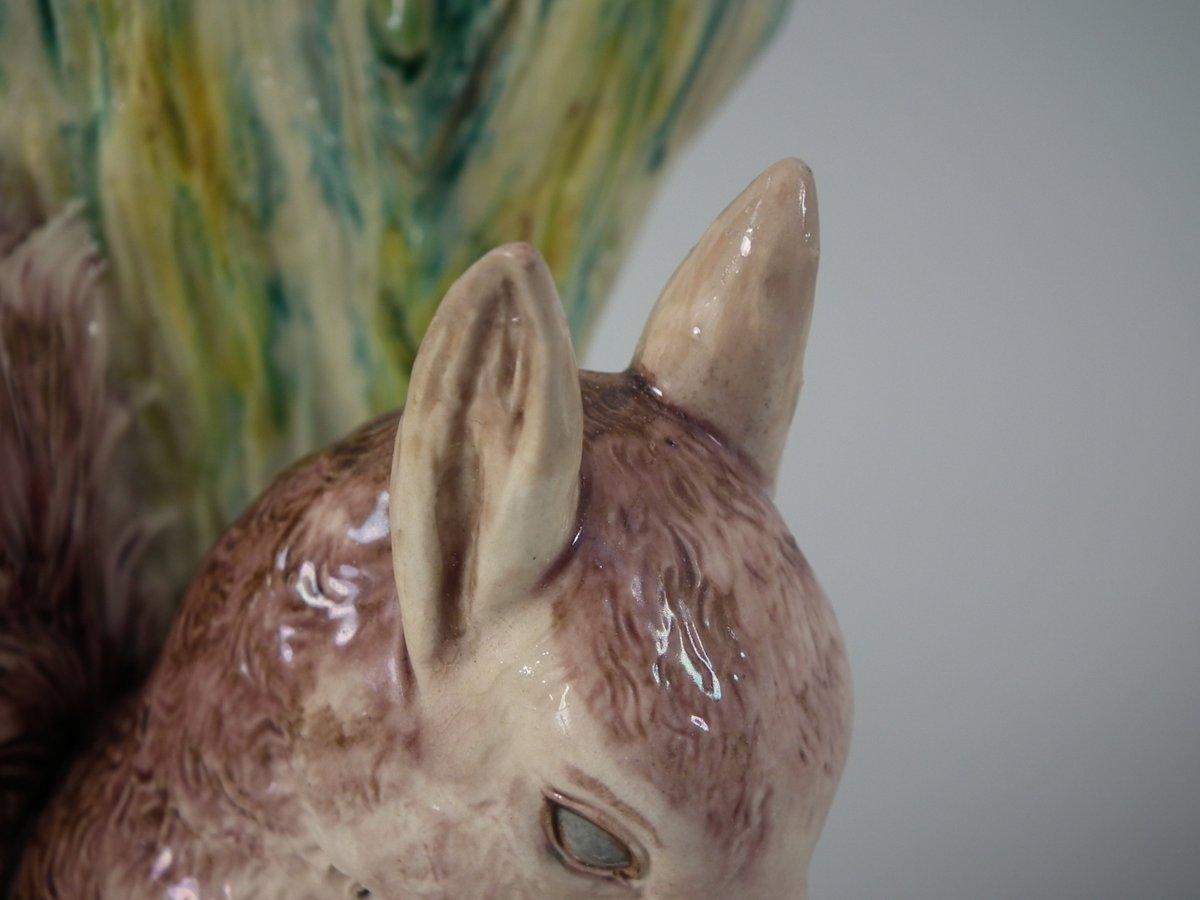 Worcester Majolica Squirrel Figural Vase 7
