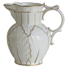 Worcester Mask Head Jug in Cabbage Leaf Pattern porcelain, Early 19th Century
