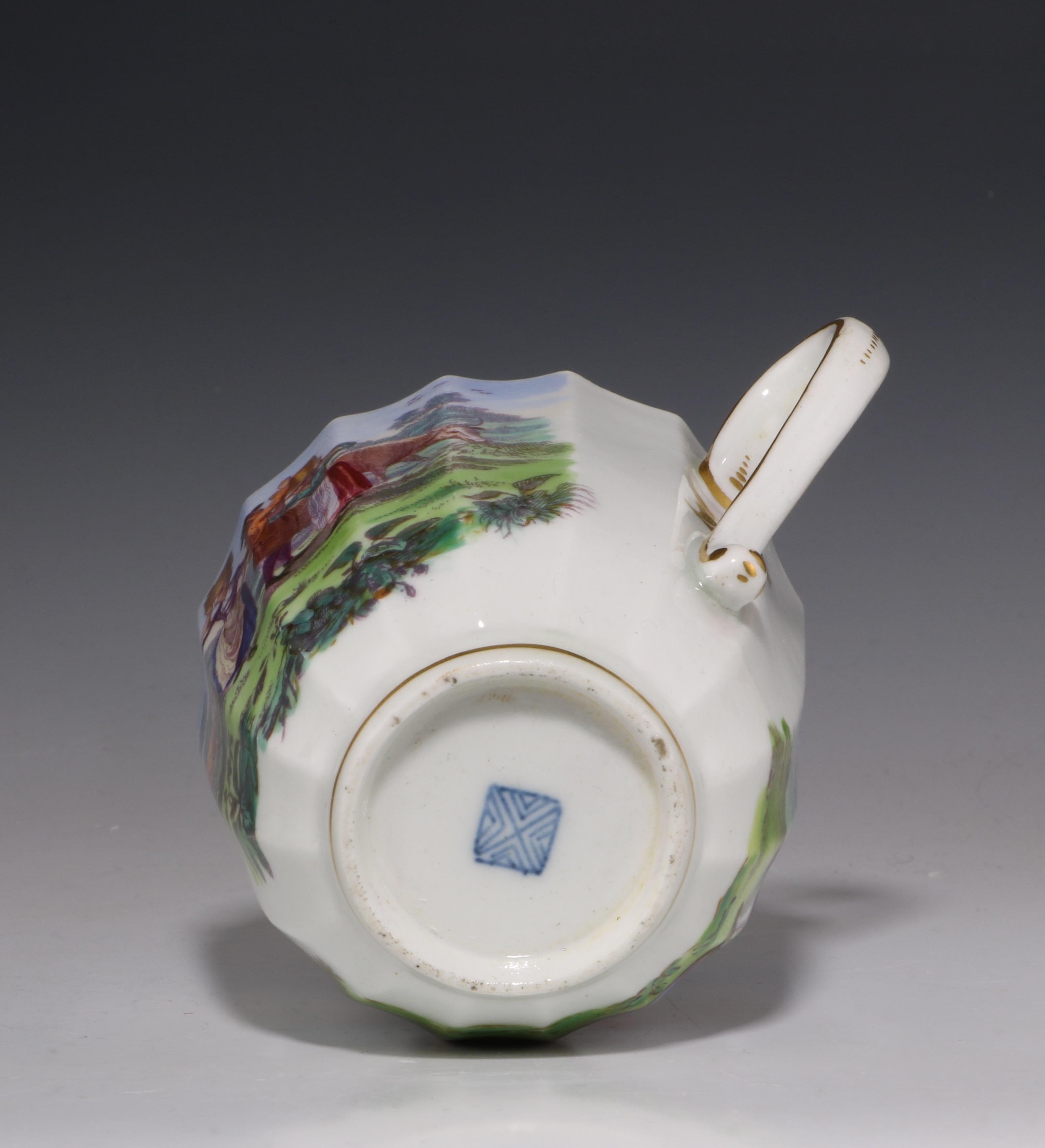 English Worcester Onglaze Printed and Enamelled Cup and Saucer, circa 1770 For Sale 3