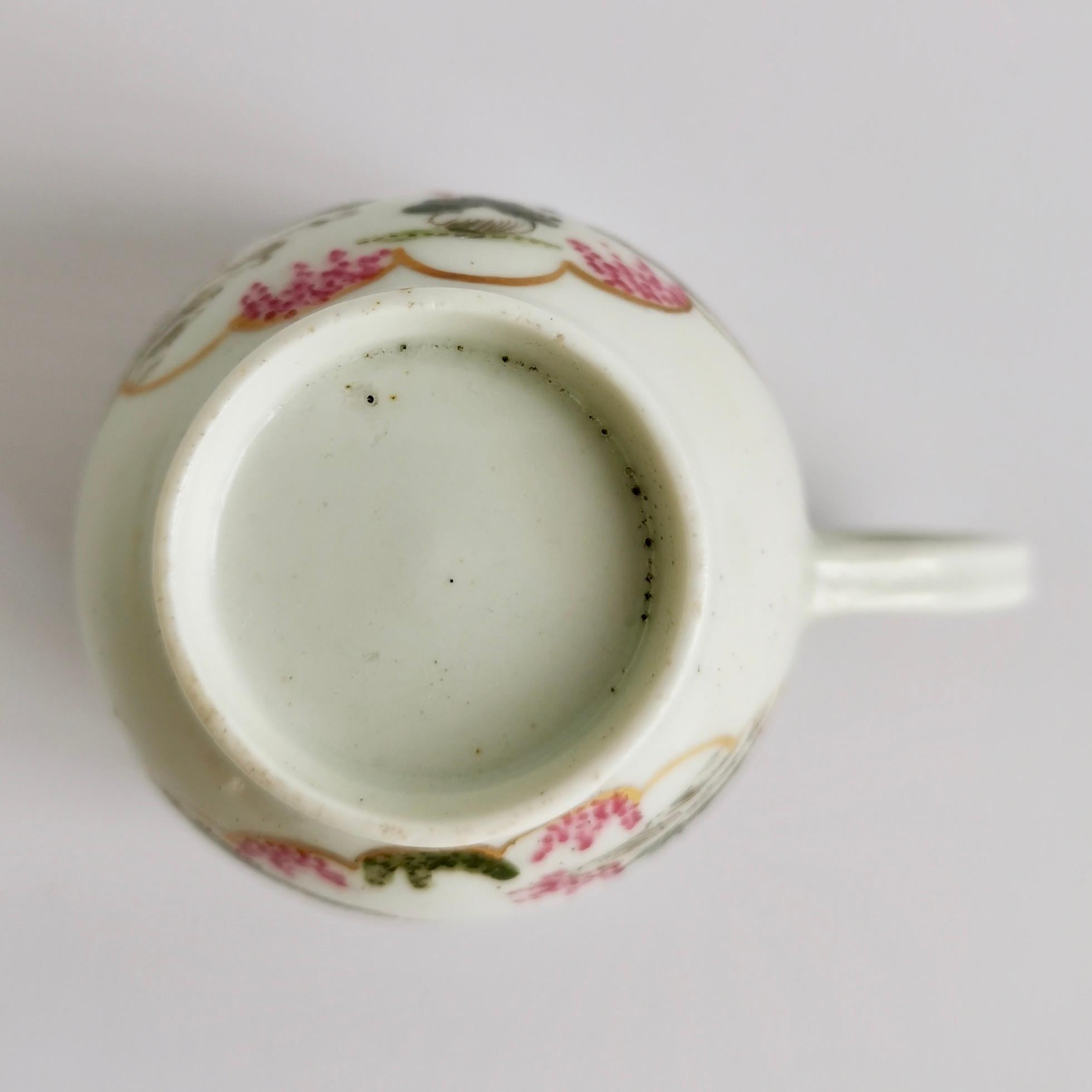 Worcester Orphaned Coffee Cup, Stag Hunt Pattern, 1st Period, circa 1760 3